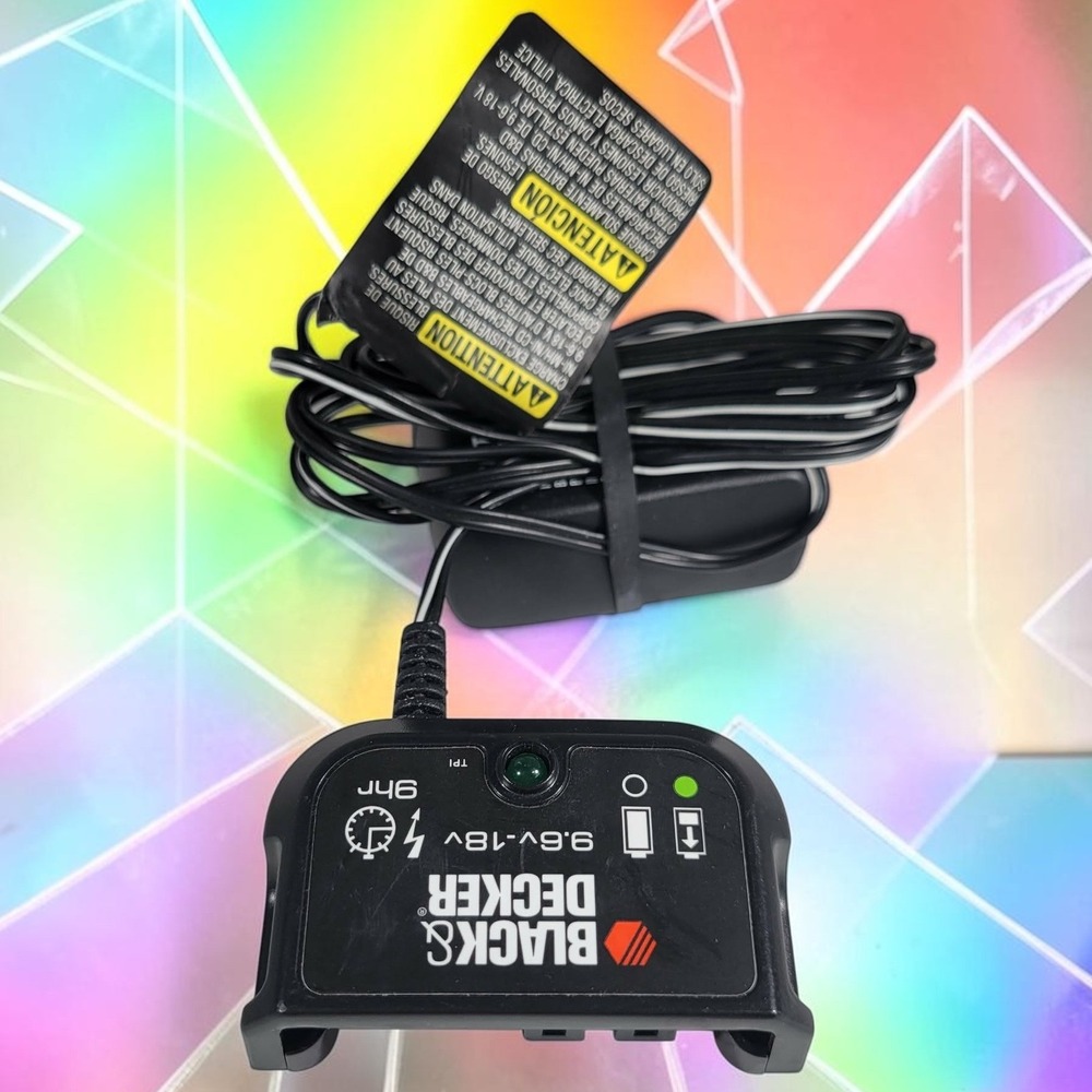 Black & Decker Charger 9.6V-18V Black Good TESTED 90571729 Ni-MH Ni-Cd
